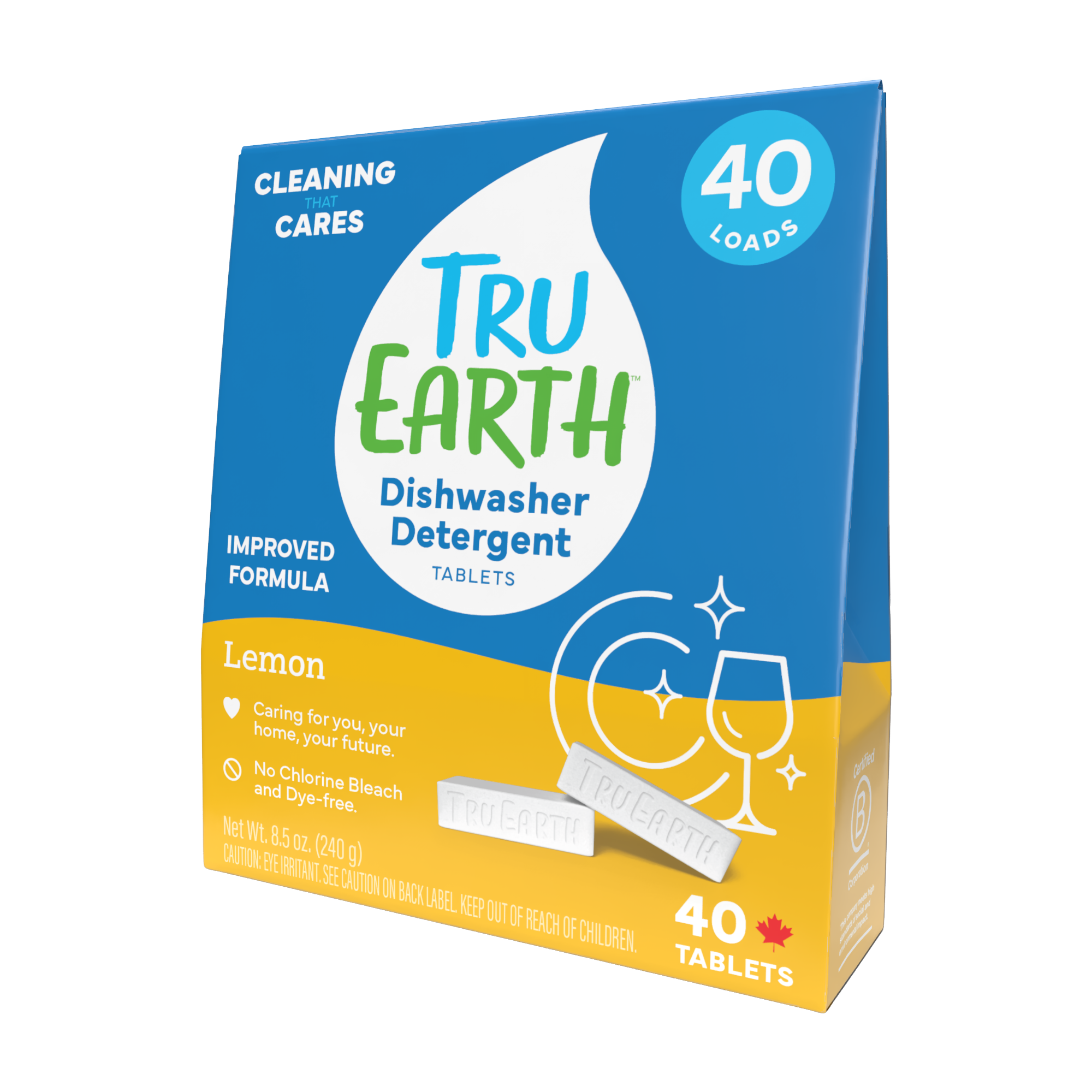 Tru Earth Dishwasher Detergent Tablets - Lemon / 40 Tablets