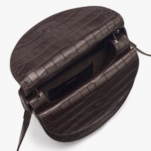 Cuyana Double Moon Saddle Bag (Croco)