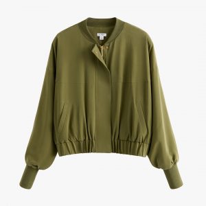 Cuyana Washable Silk Relaxed Bomber