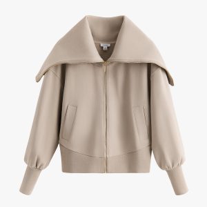Cuyana Fleece Oversized Collar Sweatshirt
