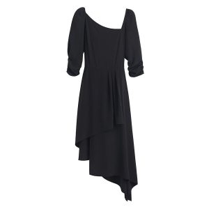 Cuyana Silk Drape Front Dress