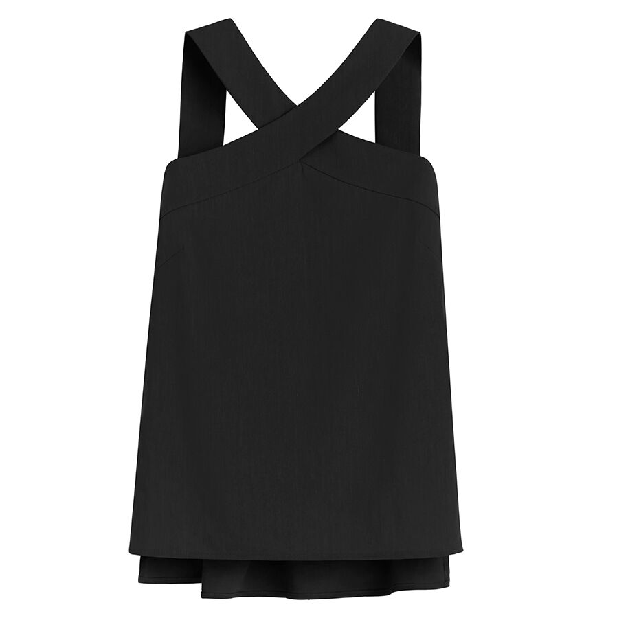 Cuyana Linen Cross Front Top