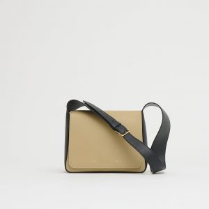 Mansurgavriel Box Shoulder Bag - Khaki/Black
