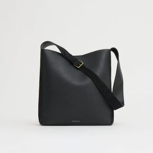 Mansurgavriel Box Tote - Black/Black Suede