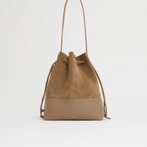 Mansurgavriel Drawstring Cabas - Anise Suede/Anise