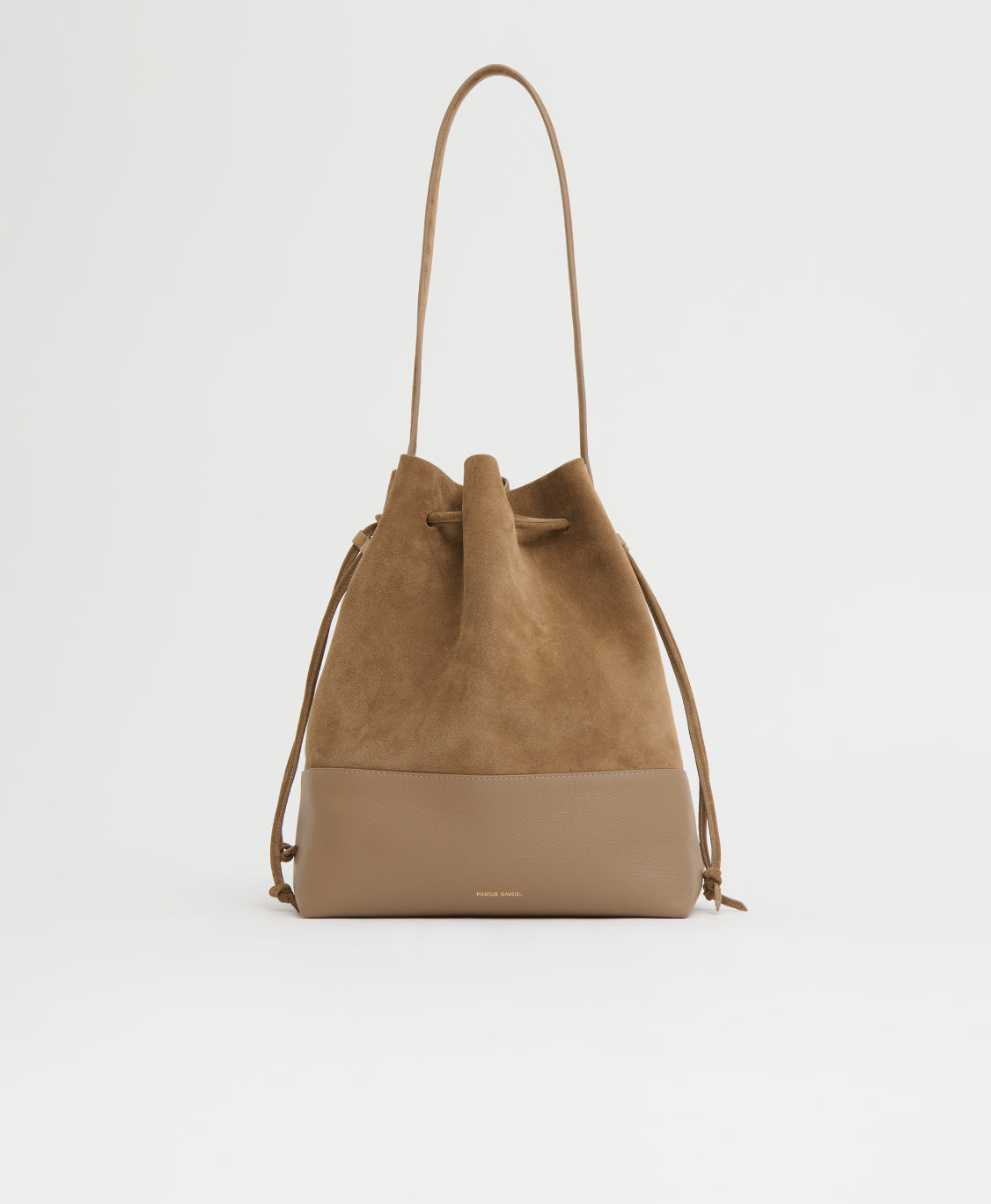 Mansurgavriel Drawstring Cabas - Anise Suede/Anise