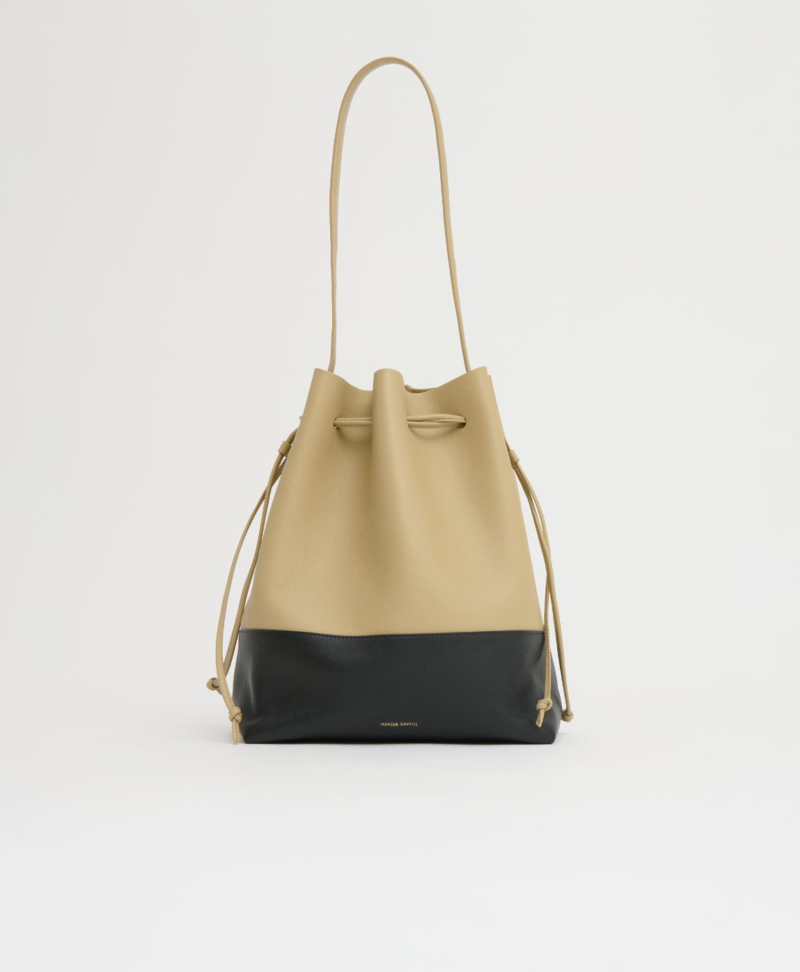 Mansurgavriel Drawstring Cabas - Khaki/Black