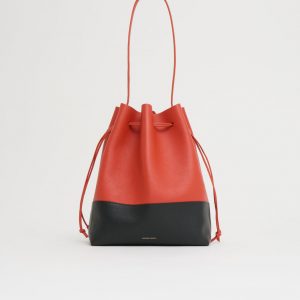 Mansurgavriel Drawstring Cabas - Pomodoro/Black