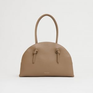 Mansurgavriel Fortuna Bowling Bag - Anise Suede/ Anise