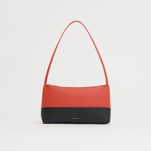 Mansurgavriel Gaia Shoulder Bag - Pomodoro/Black