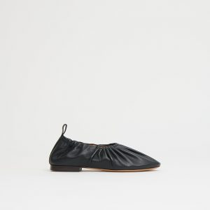 Mansurgavriel Ruched Ballerina - Black
