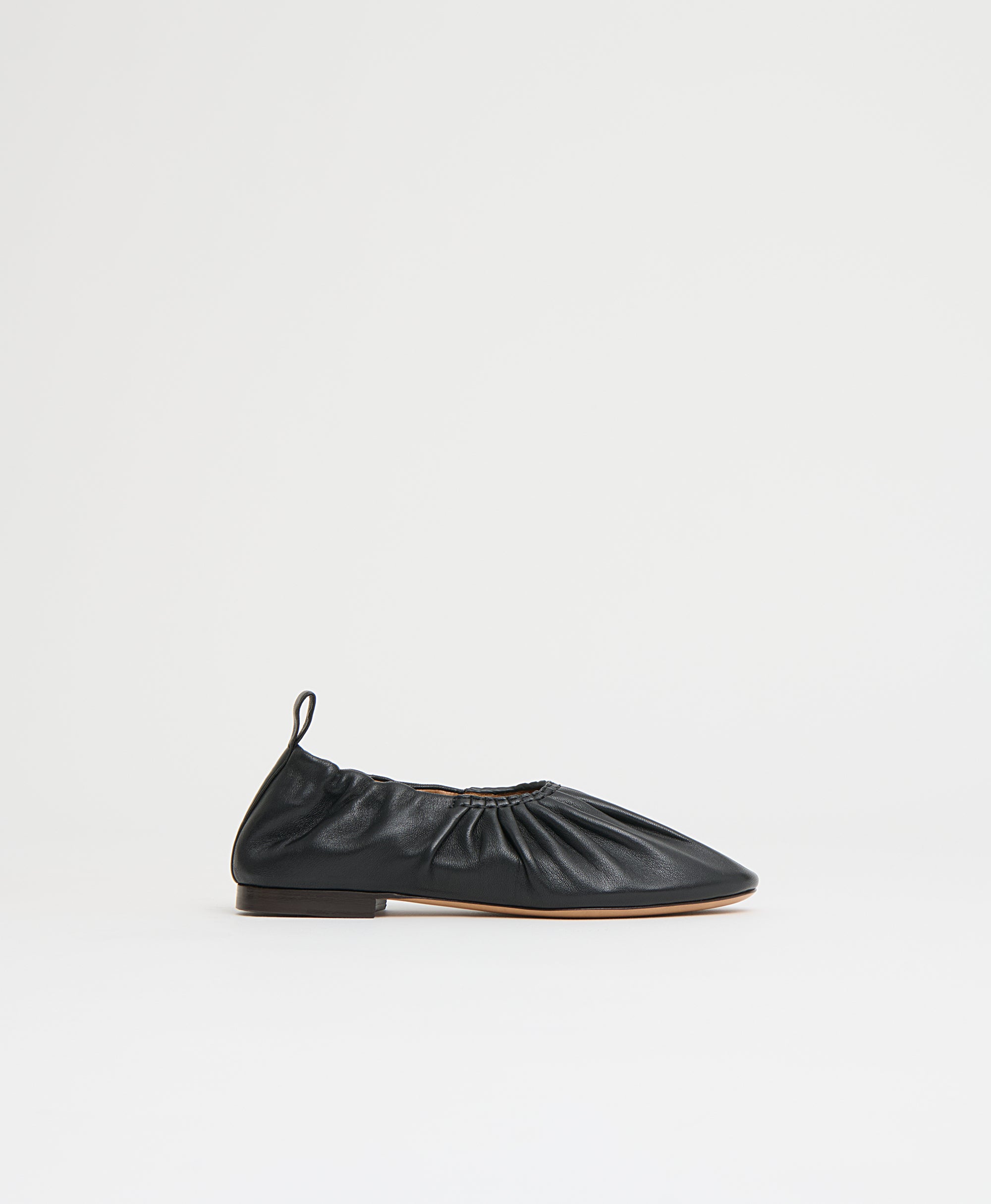 Mansurgavriel Ruched Ballerina - Black
