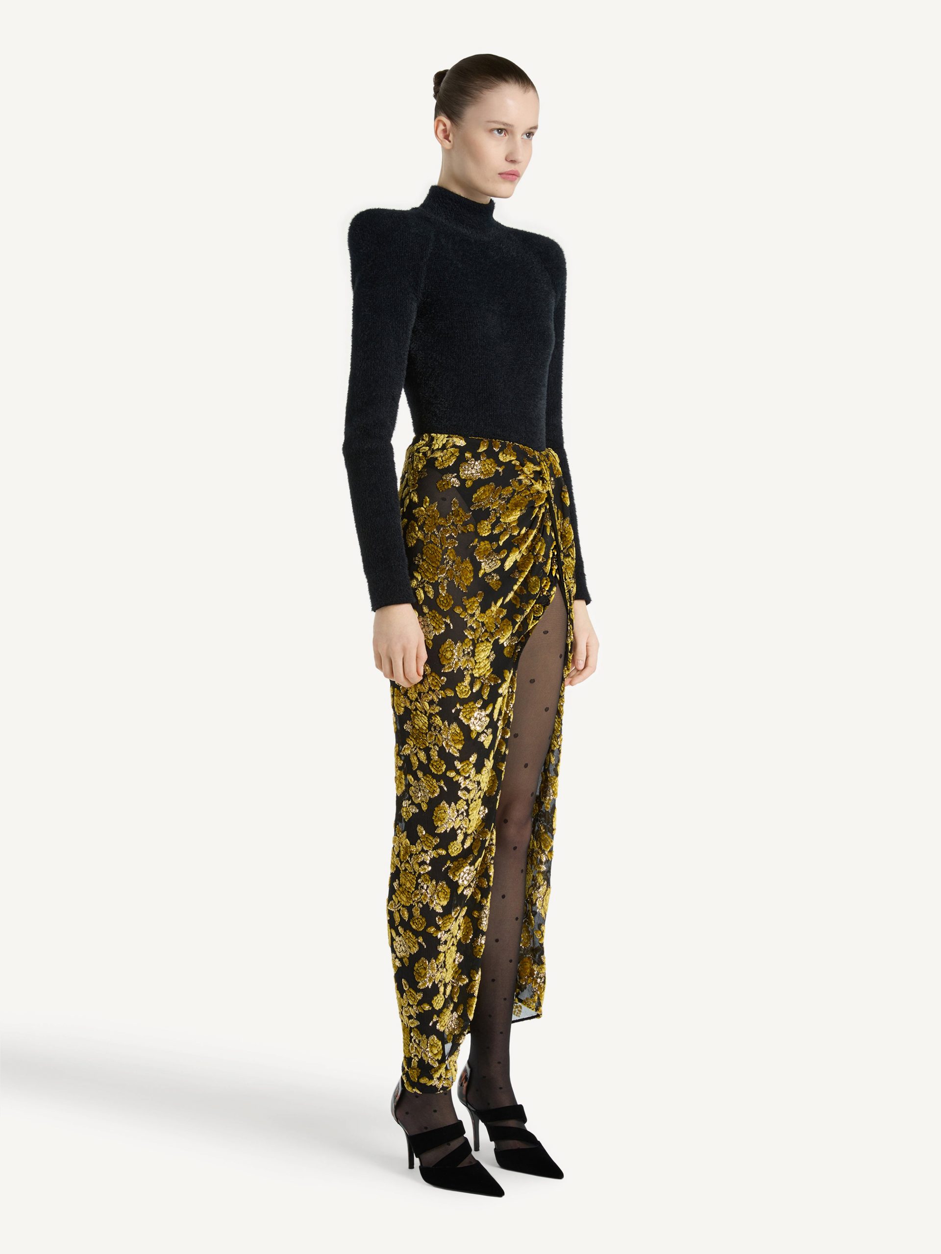 Balmain Pull en maille fluffy côtelée