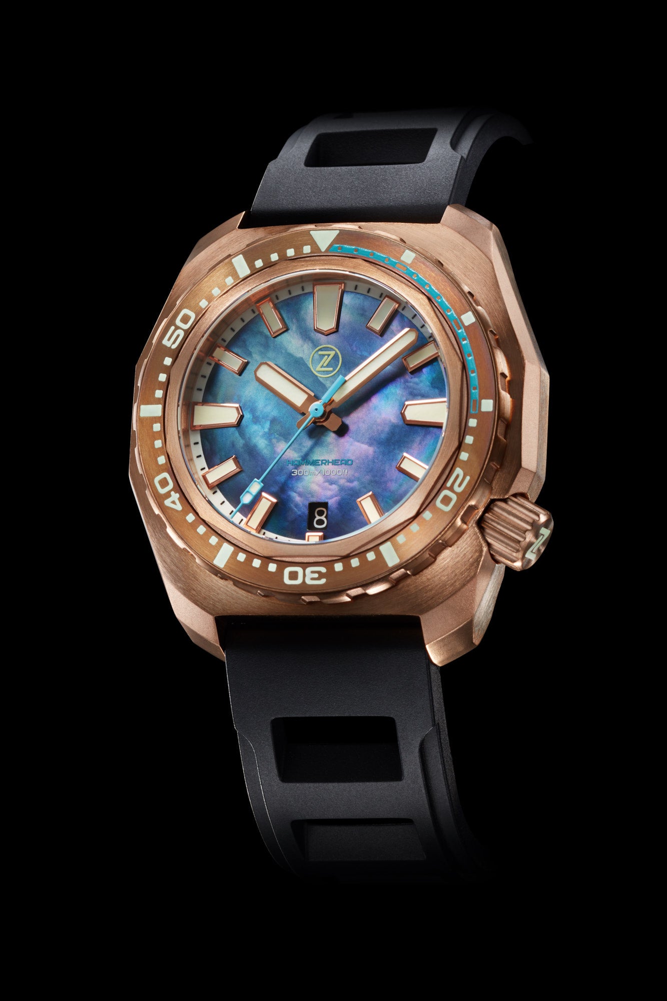 Zelos Hammerhead V3 300m Bronze 'MOP'