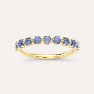 Dinny Hall Elyhara Blue Sapphire Half Eternity Ring
