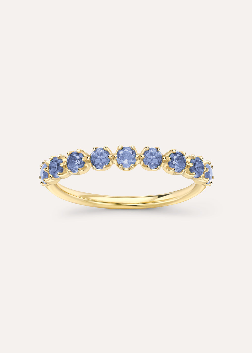 Dinny Hall Elyhara Blue Sapphire Half Eternity Ring