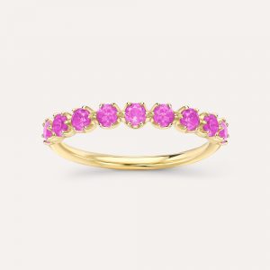 Dinny Hall Elyhara Pink Sapphire Half Eternity Ring