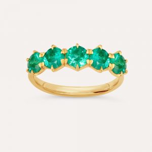 Dinny Hall Elyhara Emerald Five Stone Ring