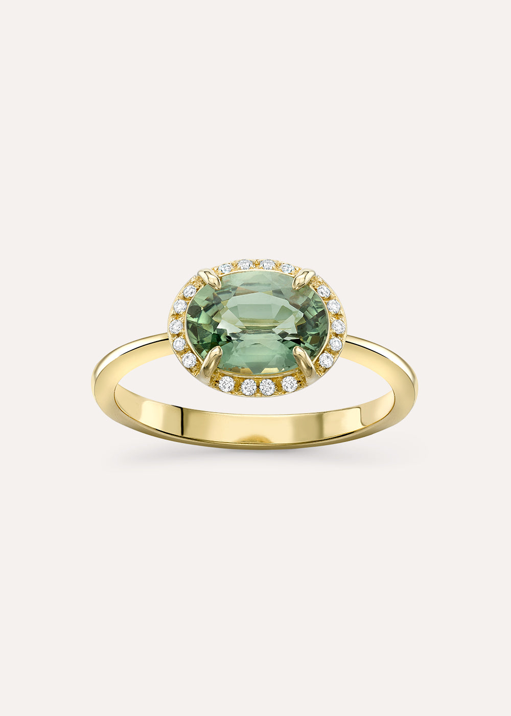 Dinny Hall Mia Green Sapphire & Diamond Ring