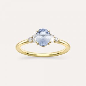 Dinny Hall Katie Light Blue Sapphire & Diamond Ring
