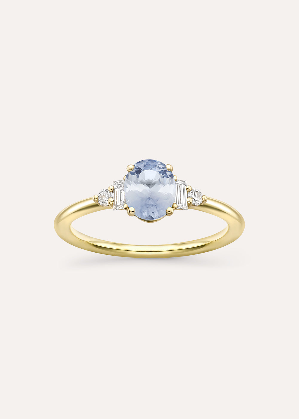 Dinny Hall Katie Light Blue Sapphire & Diamond Ring
