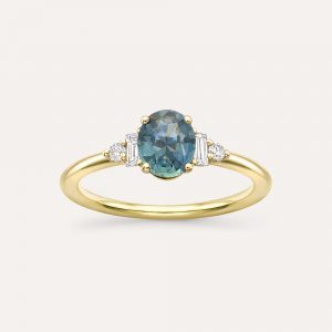 Dinny Hall Katie Montana Blue Sapphire & Diamond Ring