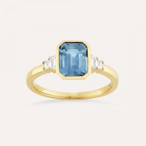 Dinny Hall Mila Cornflower Blue Sapphire & Diamond Ring