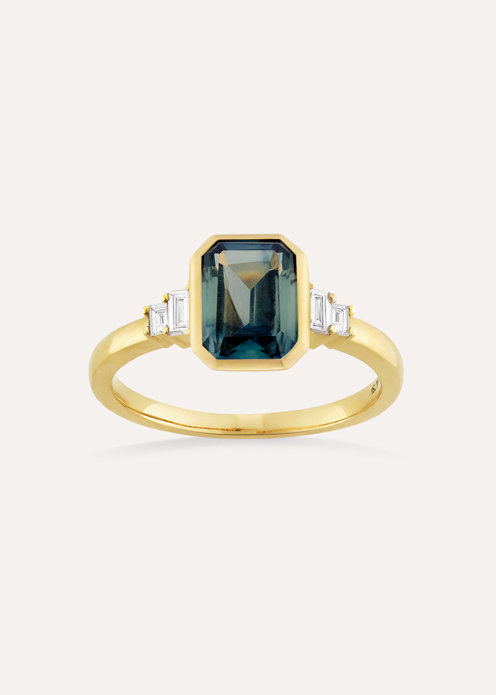 Dinny Hall Mila Teal Sapphire & Diamond Ring