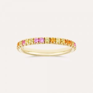 Dinny Hall Minnow Three Quarter Medium Multi Sapphire Eternity Ring