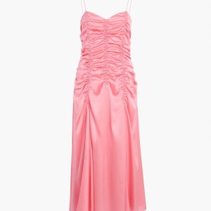 Khaite Raina Dress in Azalea