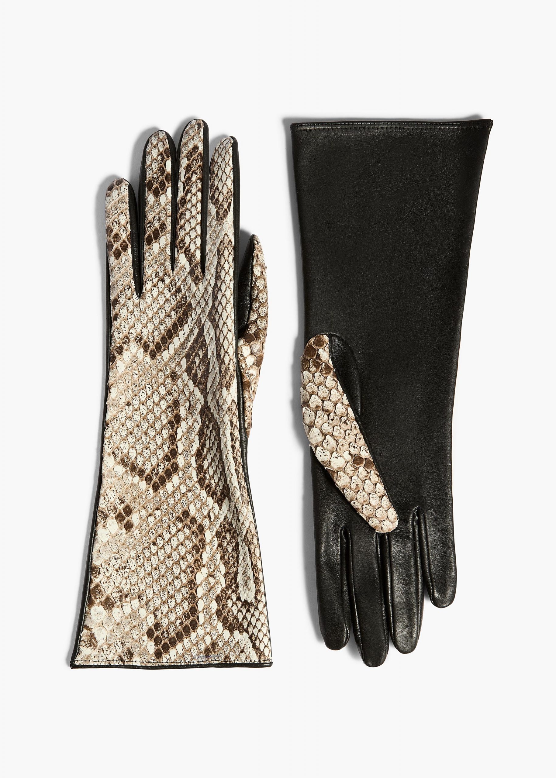 Khaite Remo Mid Gloves in Natural