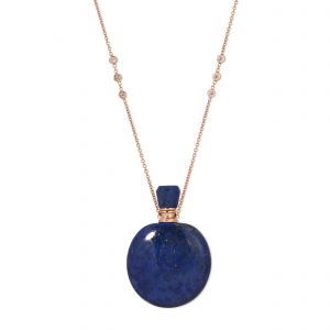 Jacquie Aiche Large Round Lapis Potion Bottle Necklace