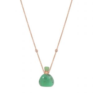 Jacquie Aiche Small Triangle Chrysoprase Potion Bottle Necklace
