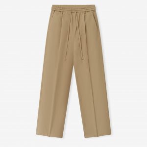 Fear of God Womens Cotton Twill Pleat Front Drawstring Pant