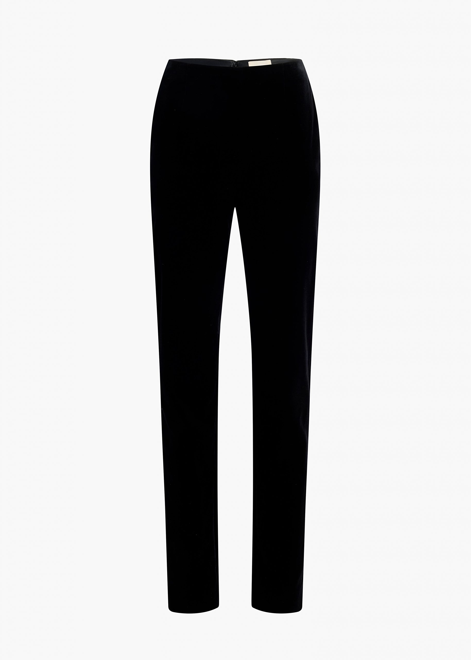 Khaite Ryden Pant in Black Velvet