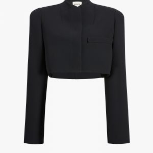 Khaite Samo Jacket in Black Crepe