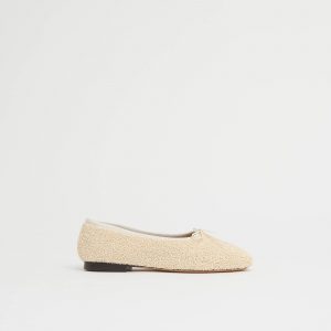 Mansurgavriel Dream Ballerina - Jasmine Textured Raffia