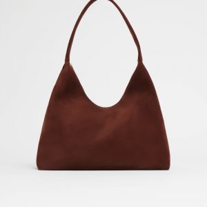 Mansurgavriel Maxi Candy Hobo - Chocolate Suede