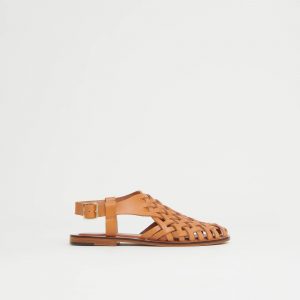 Mansurgavriel Woven Sandal - Cammello