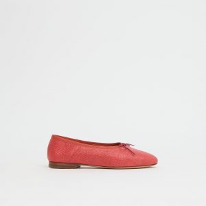 Mansurgavriel Dream Ballerina - Pomodoro Smooth Raffia