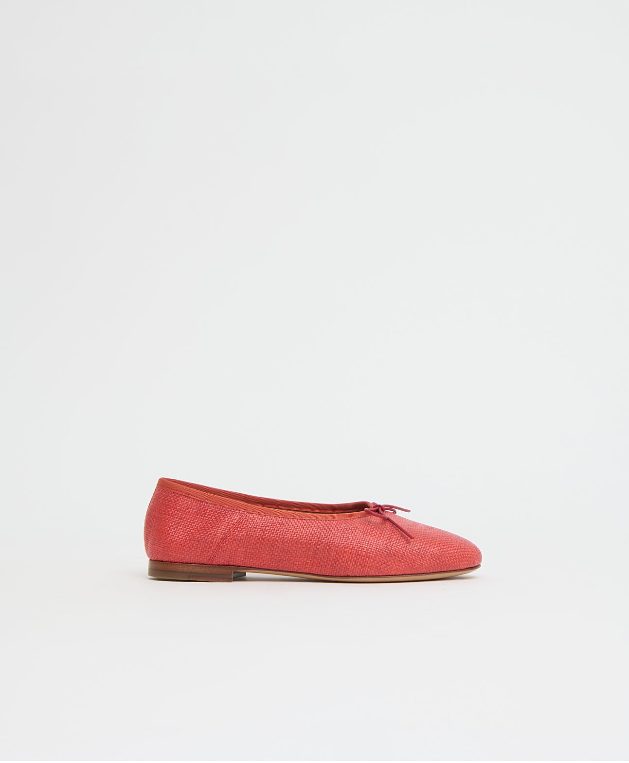 Mansurgavriel Dream Ballerina - Pomodoro Smooth Raffia