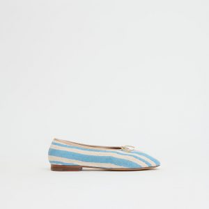 Mansurgavriel Limited Edition Pascucci Dream Ballerina - Baby Blue Stripe