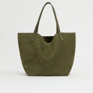 Mansurgavriel Everyday Soft Tote - Algae Nubuck