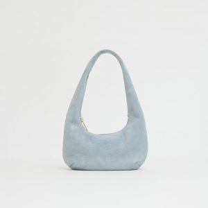 Mansurgavriel Mini Gnocchi Bag - Baby Blue Suede