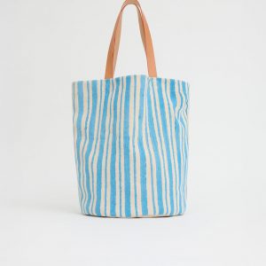 Mansurgavriel Limited Edition Pascucci Bag - Baby Blue Stripe