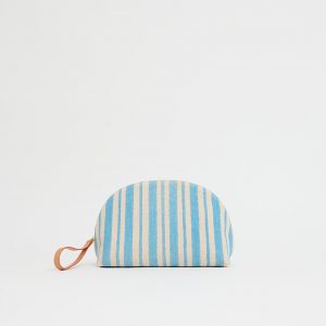Mansurgavriel Limited Edition Pascucci Bellezza Pouch - Baby Blue Stripe