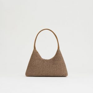 Mansurgavriel Mini Candy Bag - Anise Raffia/Anise Suede