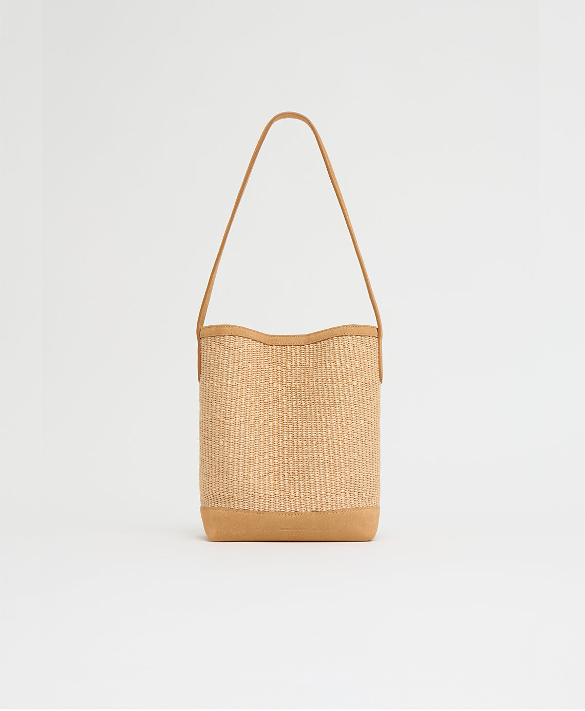 Mansurgavriel Small Everyday Cabas - Natural Raffia/Budino Suede