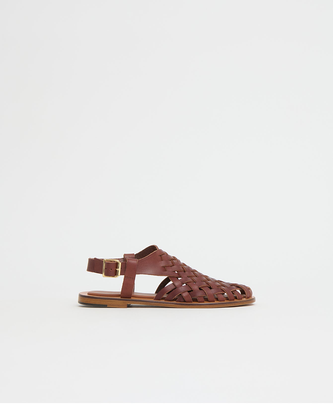 Mansurgavriel Woven Sandal - Chocolate