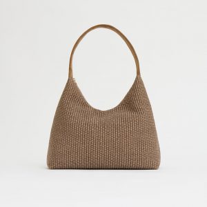 Mansurgavriel Candy Hobo - Anise Raffia/Anise Suede